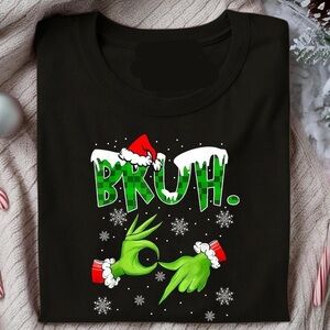 Bruh Six Seven Hands Grinch Kerst-T-shirt
